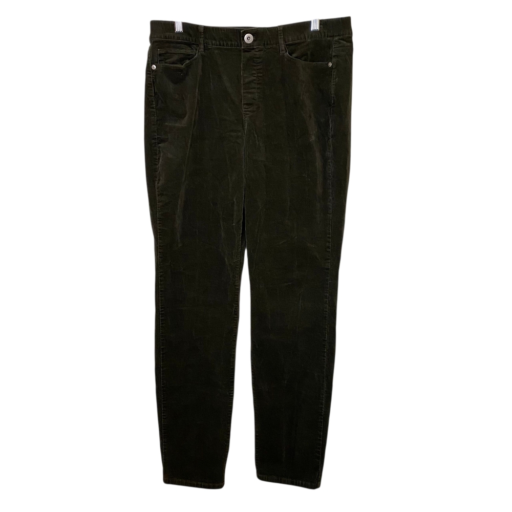 J.jill Women's‎ Pull-on Olive Green Corduroy Pants - Picture 2 of 10